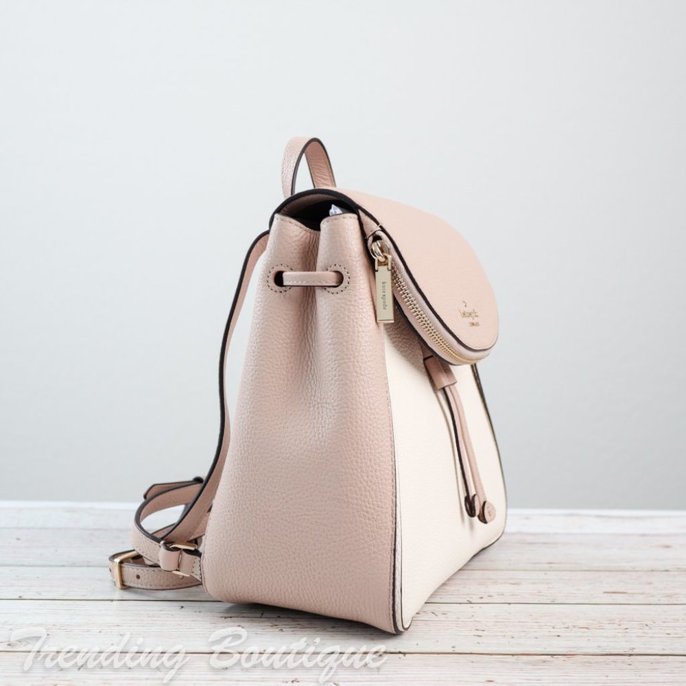 NWT Kate Spade Leila Colorblock Flap Backpack - Picture 4 of 12